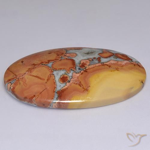 Jaspe Multicolore naturelle ovale, 60.01 ct, Opaque