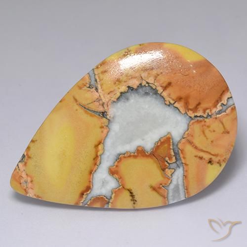 33.48ct Naturel Multicolore Jaspe, En forme de poire, Opaque
