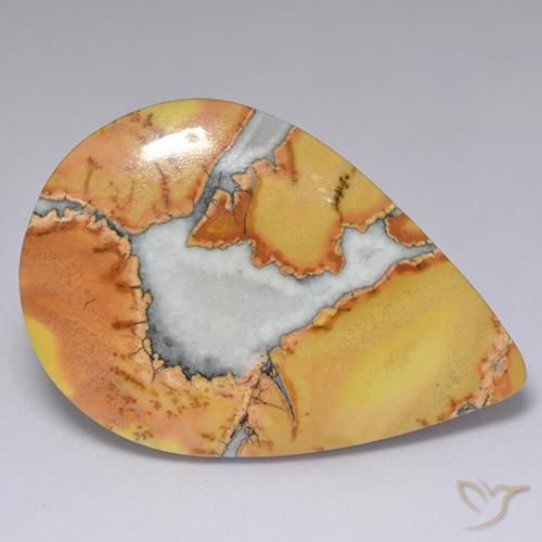 Jaspe Multicolore naturelle En forme de poire, 33.48 ct, Opaque