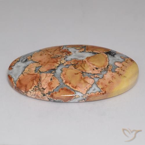 Jaspe Multicolore naturelle ovale, 57.90 ct, Opaque