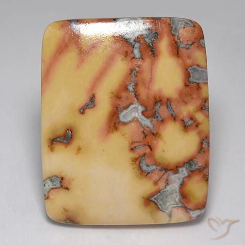 65.37ct Naturel Multicolore Jaspe, Coussin, Opaque