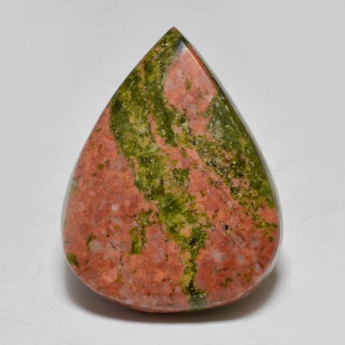 Jaspe multicolore naturelle en forme de poire, 13,09 ct, opaque