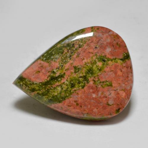 Jaspe multicolore naturelle en forme de poire, 13,09 ct, opaque