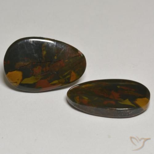 Shop natural 18.01ct Multicolore Jaspe gems, En forme de poire, from Indonésie at GemSelect. In stock, global shipping!