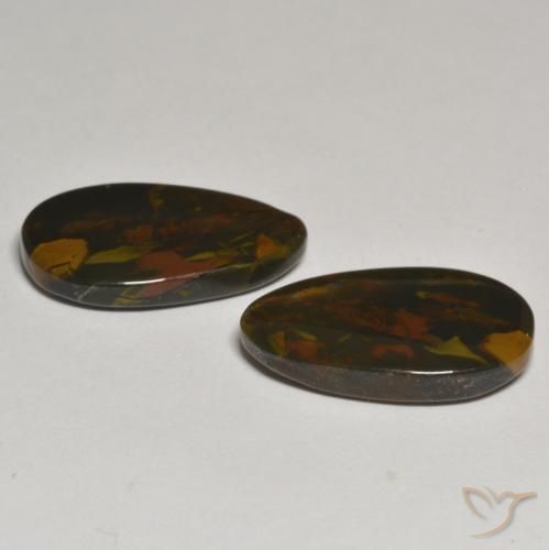 Shop natural 18.01ct Multicolore Jaspe gems, En forme de poire, from Indonésie at GemSelect. In stock, global shipping!