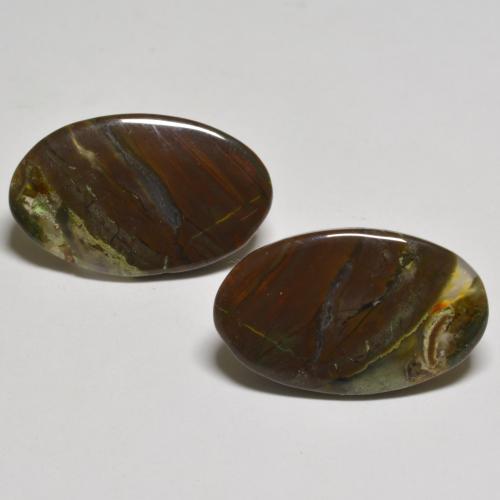 Achetez naturel 15,58ct multicolore jaspe gems, coupe ovale, en provenance indonésie chez gemselect. en stock, livraison internationale!