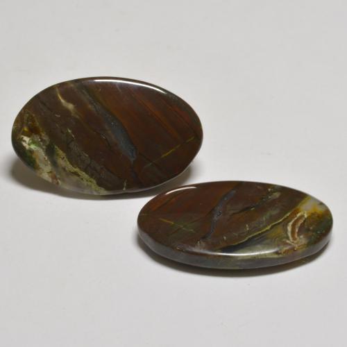 Achetez naturel 15,58ct multicolore jaspe gems, coupe ovale, en provenance indonésie chez gemselect. en stock, livraison internationale!