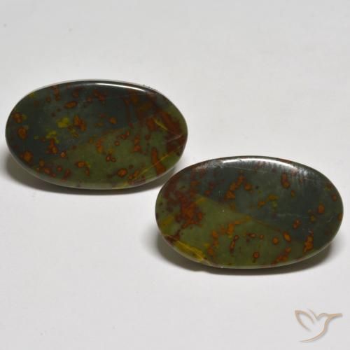 18.15ctw Naturel Multicolore Jaspe, ovale, Opaque