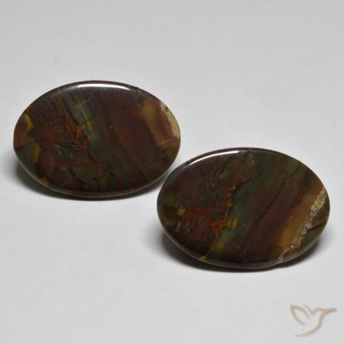 Shop natural 19.29ct Multicolore Jaspe gems, ovale, from Indonésie at GemSelect. In stock, global shipping!