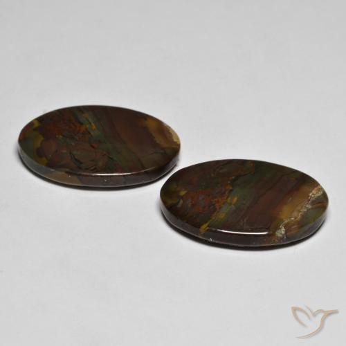 Shop natural 19.29ct Multicolore Jaspe gems, ovale, from Indonésie at GemSelect. In stock, global shipping!