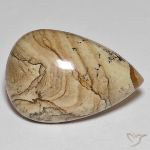 23.12ct Naturel Multicolore Jaspe, En forme de poire, Opaque