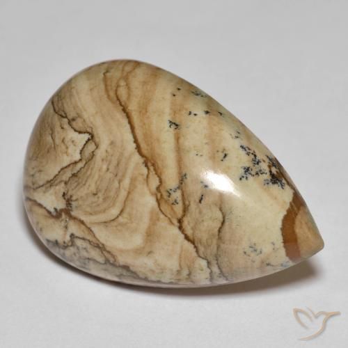 Jaspe Multicolore naturelle En forme de poire, 23.12 ct, Opaque