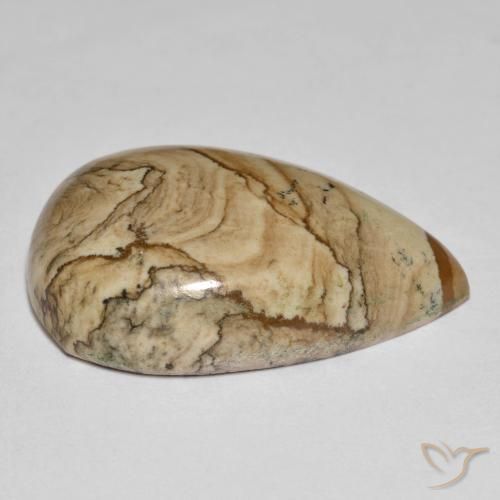 Jaspe Multicolore naturelle En forme de poire, 23.12 ct, Opaque