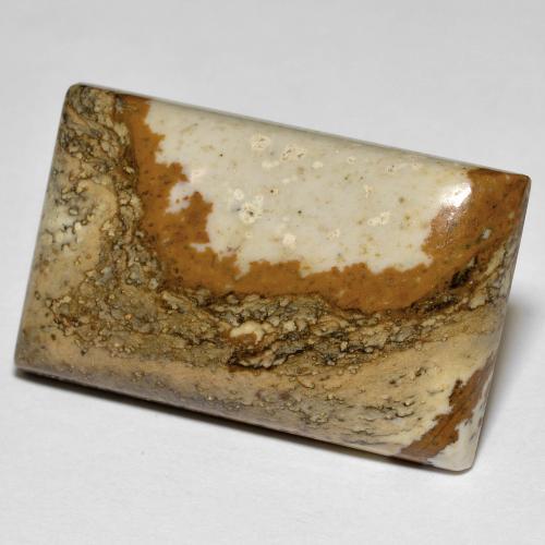 Jaspe multicolore naturelle baguette, 24,07 ct, opaque