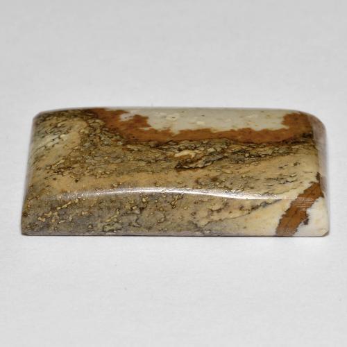 Jaspe multicolore naturelle baguette, 24,07 ct, opaque