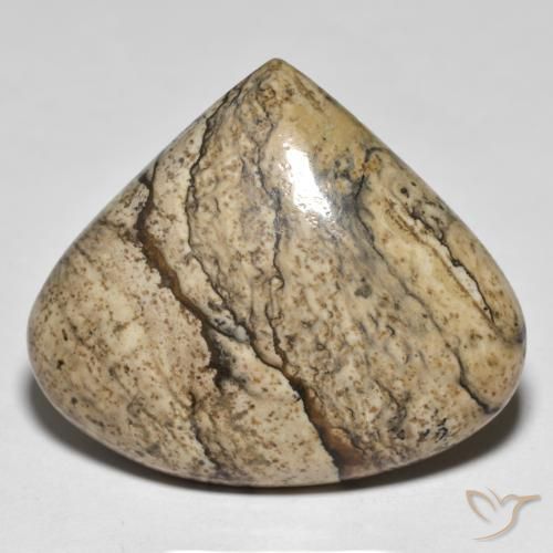 32.69ct Naturel Multicolore Jaspe, En forme de poire, Opaque
