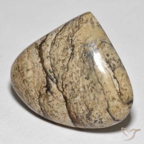 Jaspe Multicolore naturelle En forme de poire, 32.69 ct, Opaque
