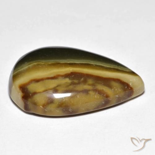 Jaspe Multicolore naturelle En forme de poire, 20.58 ct, Opaque