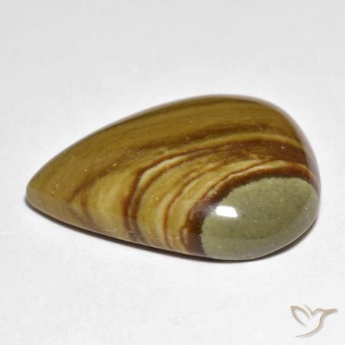 Jaspe Multicolore naturelle En forme de poire, 16.74 ct, Opaque
