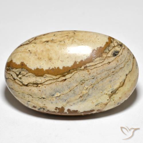 49.20ct Naturel Multicolore Jaspe, ovale, Opaque