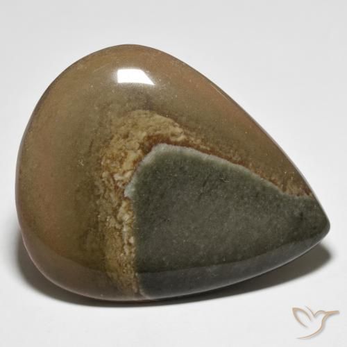 Jaspe Multicolore naturelle En forme de poire, 61.37 ct, Opaque