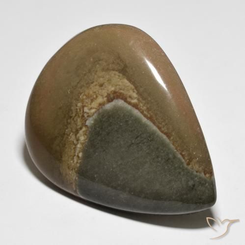 Jaspe Multicolore naturelle En forme de poire, 61.37 ct, Opaque