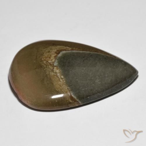 Jaspe Multicolore naturelle En forme de poire, 61.37 ct, Opaque