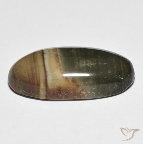 Jaspe Multicolore naturelle ovale, 13.77 ct, Opaque