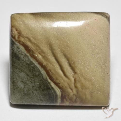 27.20ct Naturel Multicolore Jaspe, Carré, Opaque