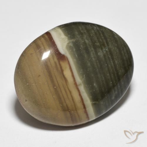 Jaspe Multicolore naturelle ovale, 17.02 ct, Opaque