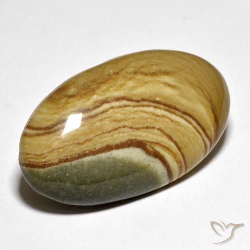 Jaspe Multicolore naturelle ovale, 24.75 ct, Opaque