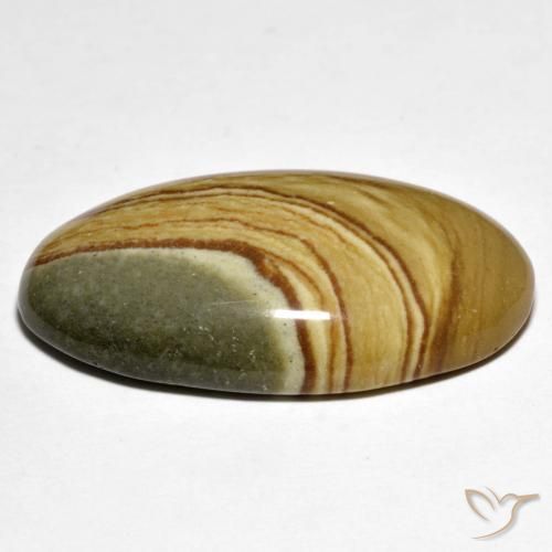 Jaspe Multicolore naturelle ovale, 24.75 ct, Opaque