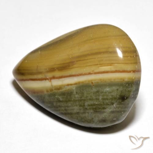 23.26ct Naturel Multicolore Jaspe, En forme de poire, Opaque