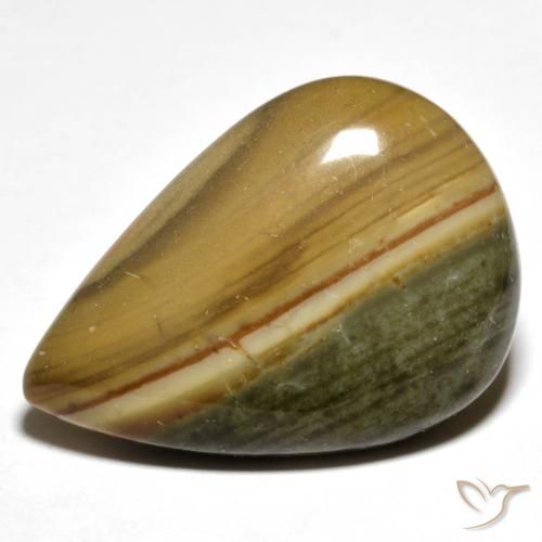 Jaspe Multicolore naturelle En forme de poire, 23.26 ct, Opaque