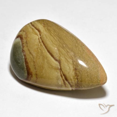 37.78ct Naturel Multicolore Jaspe, En forme de poire, Opaque