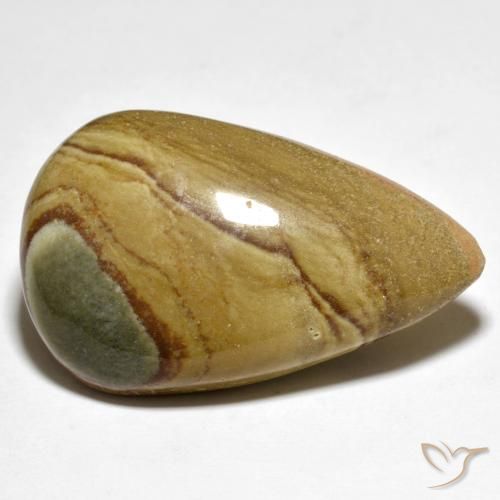 Jaspe Multicolore naturelle En forme de poire, 37.78 ct, Opaque