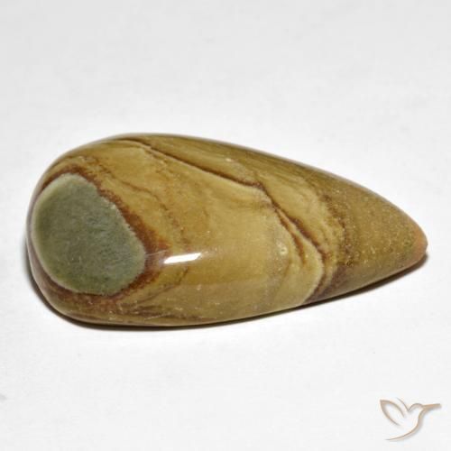 Jaspe Multicolore naturelle En forme de poire, 37.78 ct, Opaque