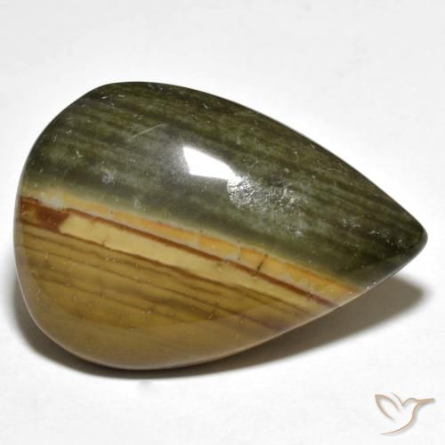 29.14ct Naturel Multicolore Jaspe, En forme de poire, Opaque