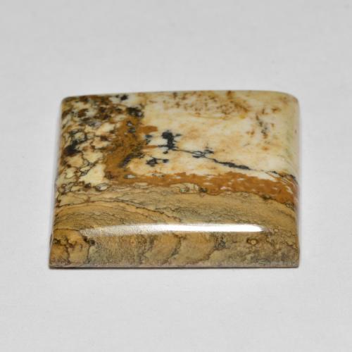 Jaspe multicolore naturelle carré, 27,66 ct, opaque