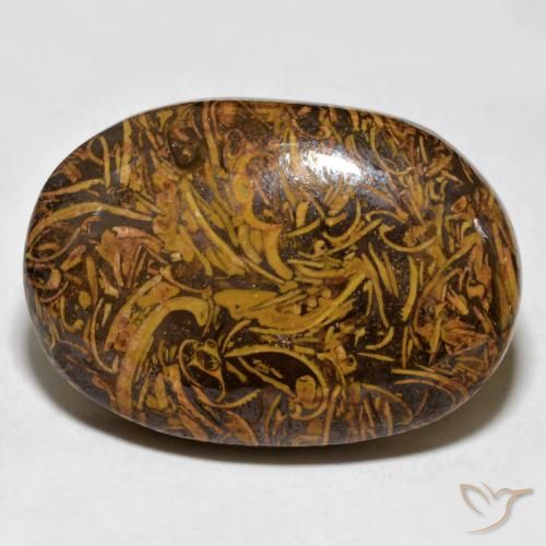 59.94ct Naturel Brun doré Jaspe, ovale, Opaque