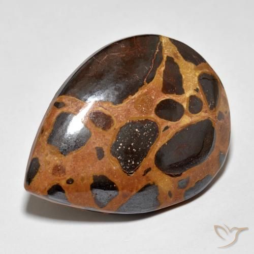 Jaspe Multicolore naturelle En forme de poire, 19.79 ct, Opaque