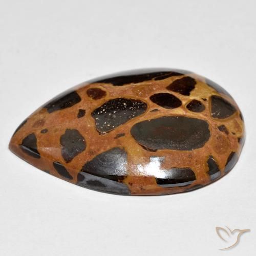 Jaspe Multicolore naturelle En forme de poire, 19.79 ct, Opaque