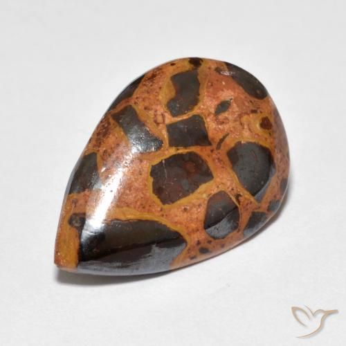 8.18ct Naturel Multicolore Jaspe, En forme de poire, Opaque