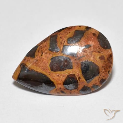 Jaspe Multicolore naturelle En forme de poire, 8.18 ct, Opaque
