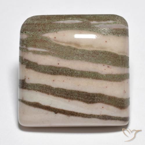 26.77ct Naturel Multicolore Jaspe, Carré, Opaque