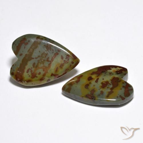 Shop natural 15.28ct Multicolore Jaspe gems, Cœur, from Indonésie at GemSelect. In stock, global shipping!