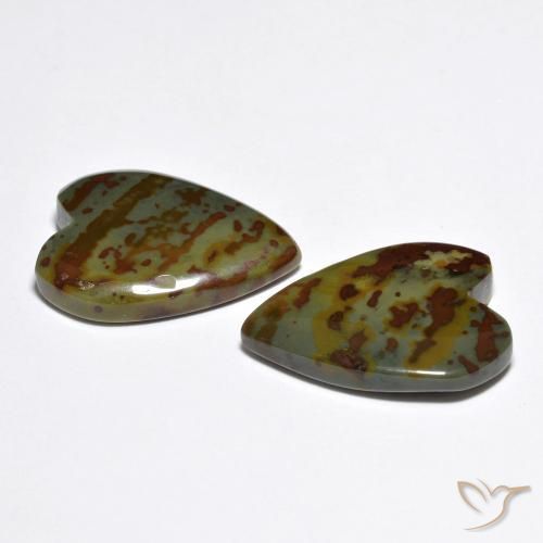 Shop natural 15.28ct Multicolore Jaspe gems, Cœur, from Indonésie at GemSelect. In stock, global shipping!