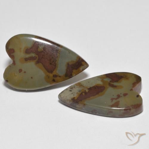 Shop natural 14.91ct Multicolore Jaspe gems, Cœur, from Indonésie at GemSelect. In stock, global shipping!