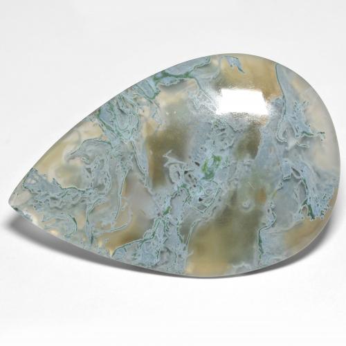 Jaspe multicolore naturelle en forme de poire, 50,95 ct, translucide