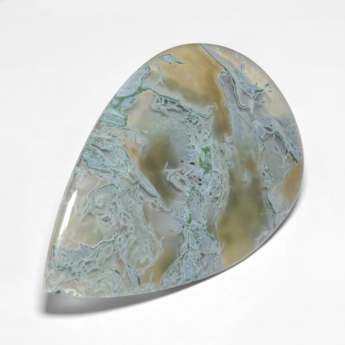 Jaspe multicolore naturelle en forme de poire, 50,95 ct, translucide